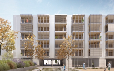 Render de com seran els pisos de lloguer protegit de Can Gambús 2